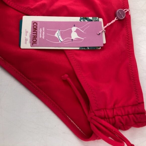 NWT Miss Miss hot pink ruched side bikini bottoms EU 46 (XL) - Picture 12 of 13